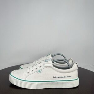 Cariuma OCA Shoes‎ Women's 7.5 White Canvas Low Top Lace Up Casual Sneakers